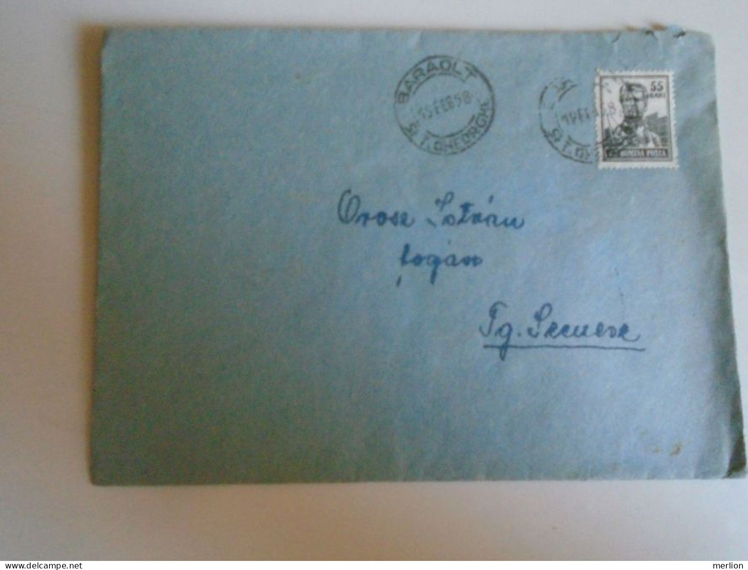 D201420   ROMANIA    Cover - 1958   -  BARAOLT Barót     -  To Orosz  István  Dentist  Tg. Secuesc - Lettres & Documents