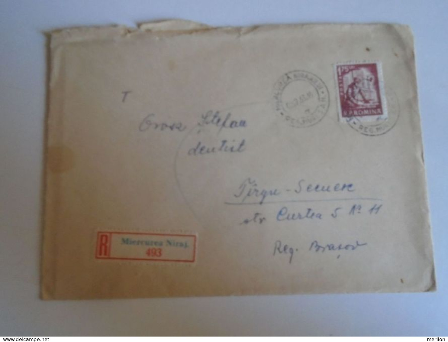 D201421  ROMANIA   Registered Cover - 1963  Miercurea Nirajului   -  To Orosz  István  Dentist  Tg. Secuesc - Briefe U. Dokumente