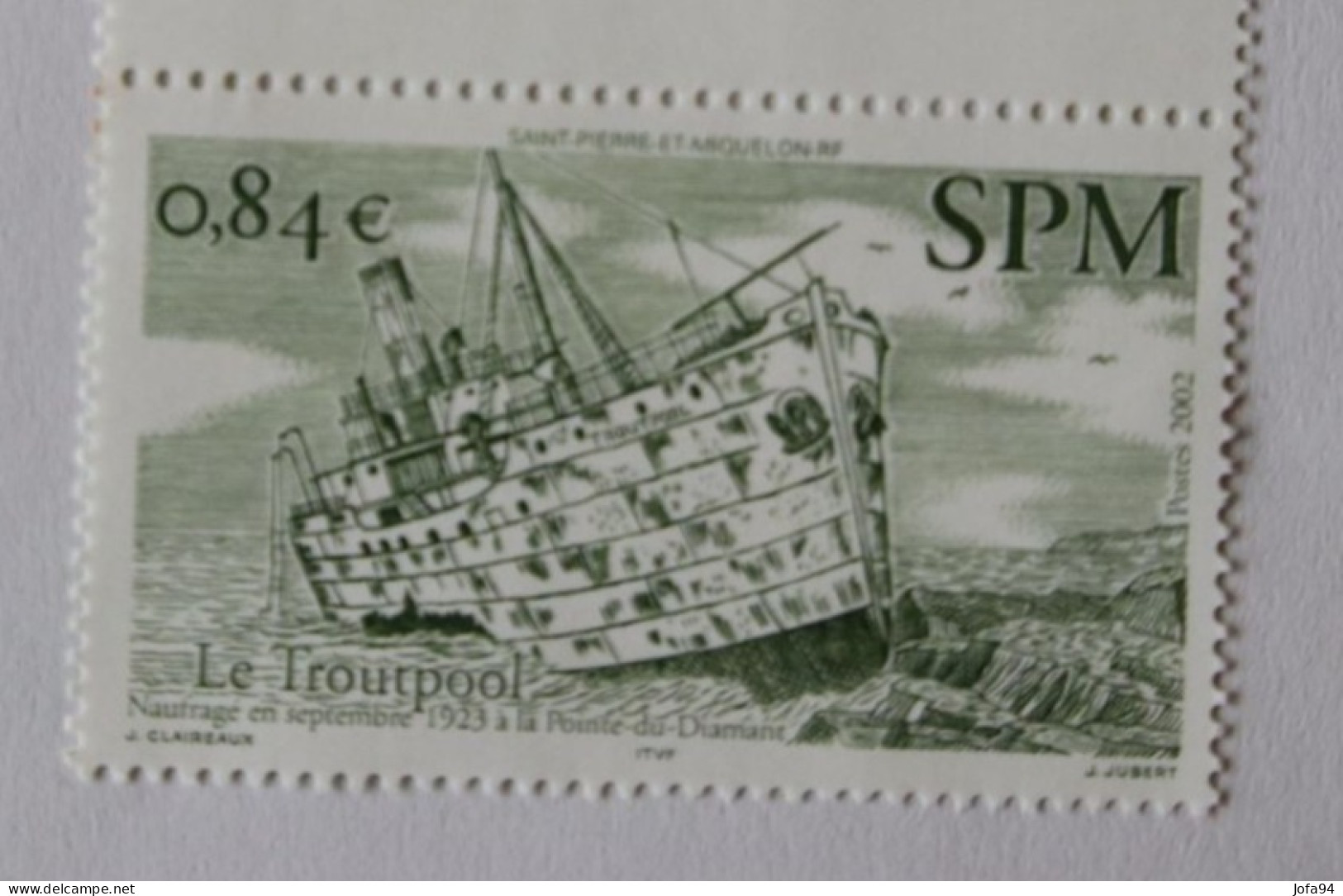 SPM 2002 Bateaux. Le "Troutpool" Naufrage En 1923  YT 784    Neuf - Unused Stamps