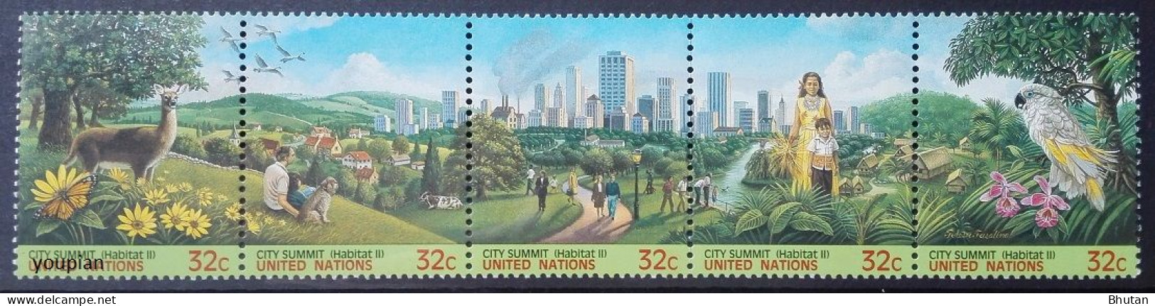 United Nations 1996, City Summit Habitat II - Istanbul, MNH Stamps Strip - Unused Stamps