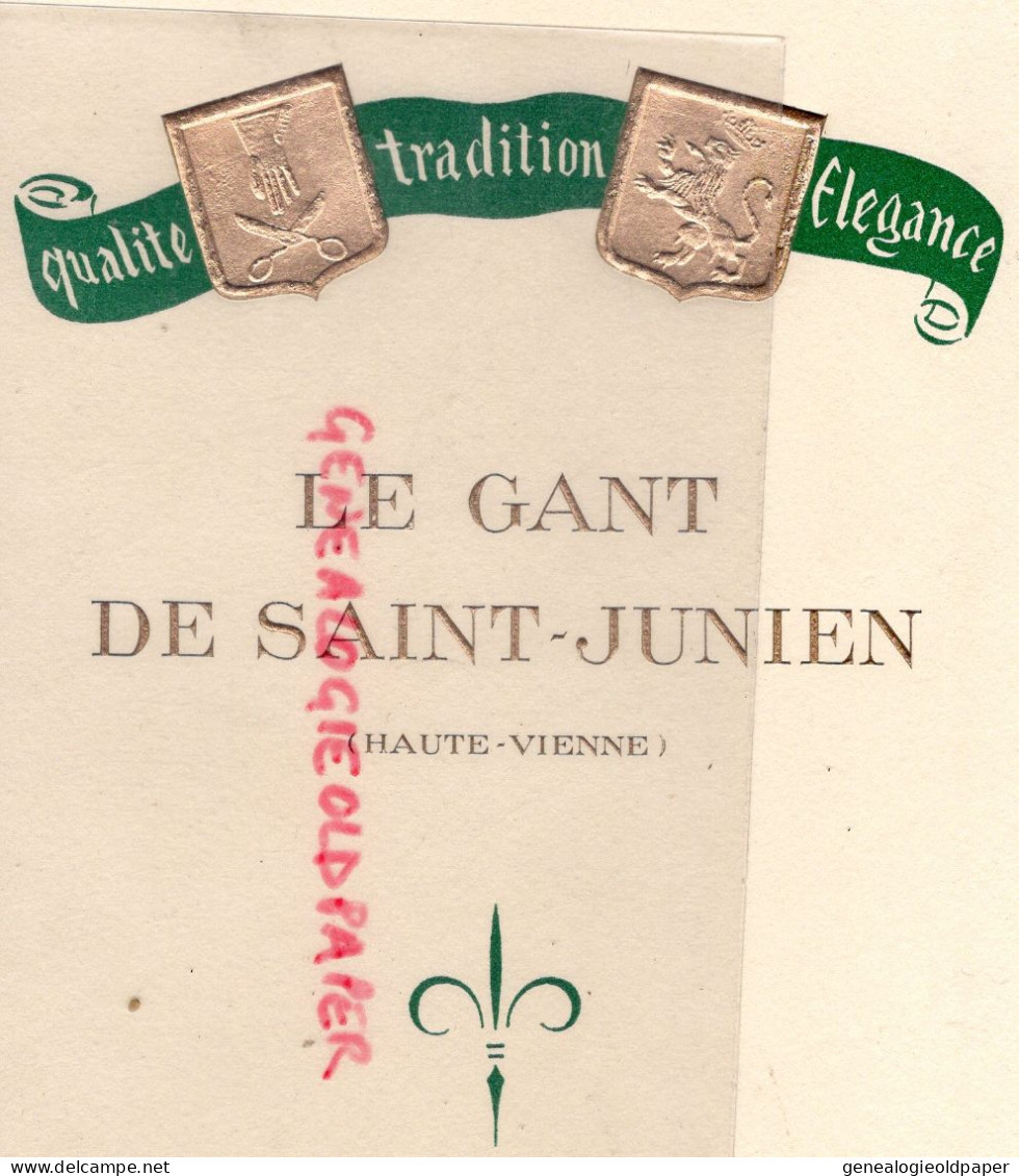 87- ST JUNIEN- RARE LIVRET LE GANT SAINT JUNIEN-GANTERIE-BARBICHET-BEAUNIER-BERNARD-BERTHET-CODET TEILLIET-DESERCES-ROCH - Limousin