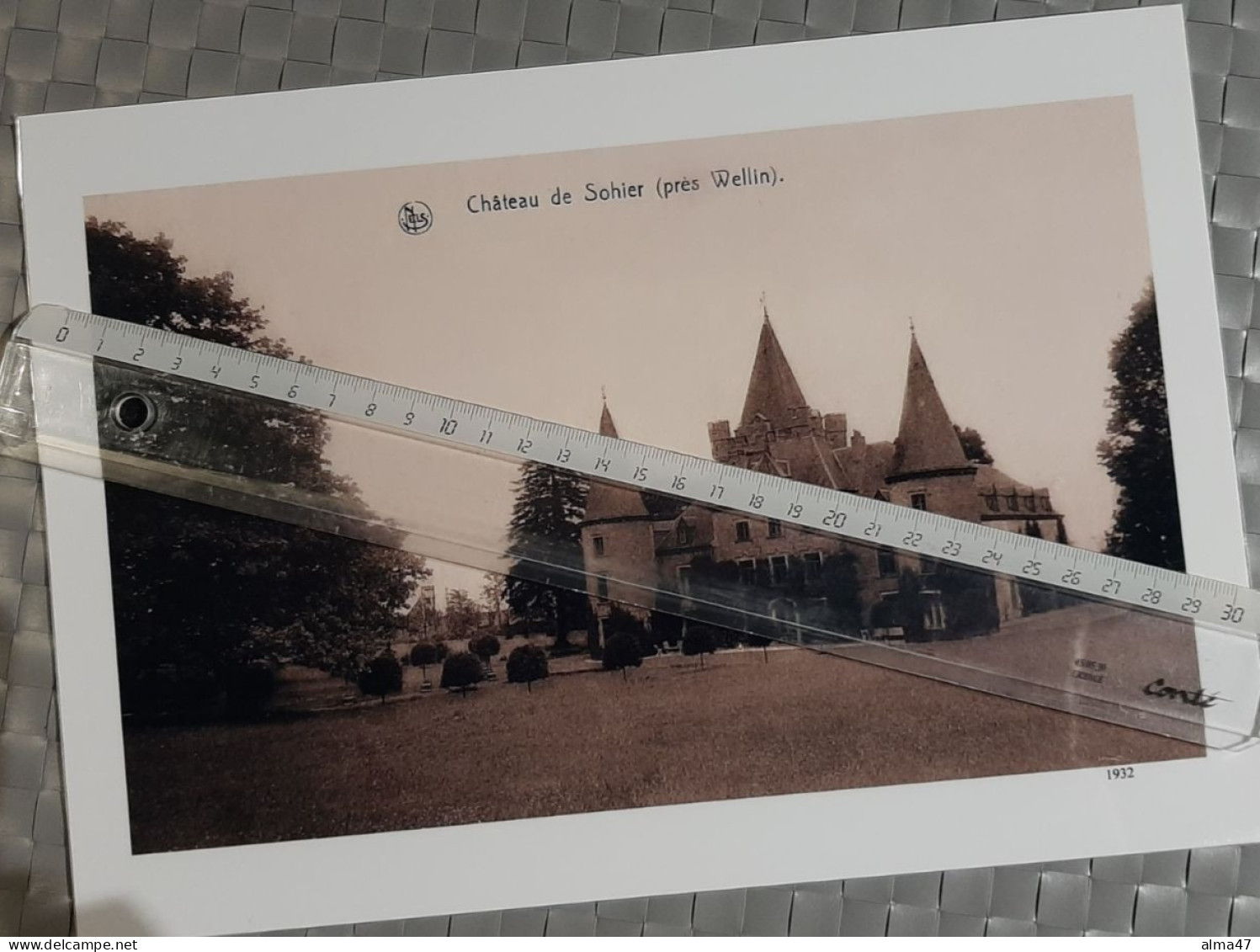 Sohier Wellin (Belgique) - Collection Expositions - Reproduction A4 Plastifiée ( Château 1932) - Places
