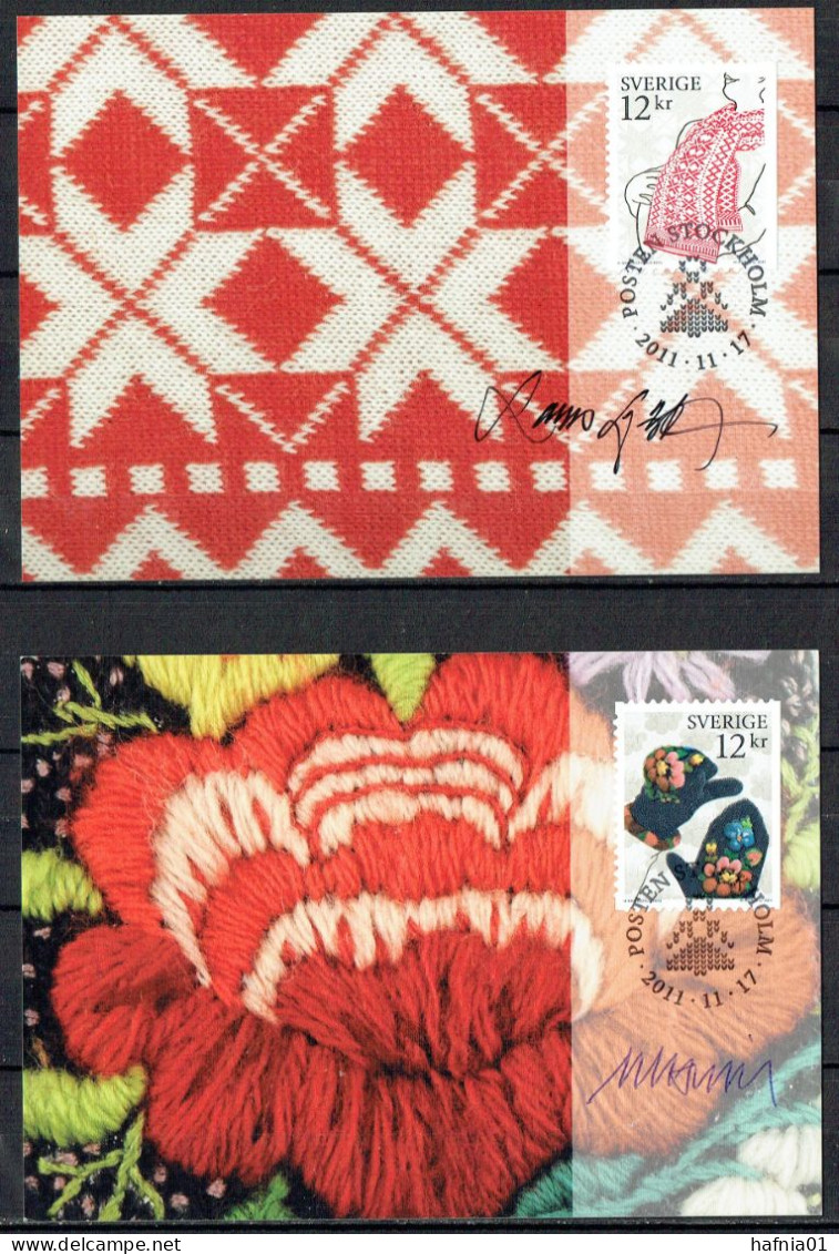 Martin Mörck. Sweden 2011. Knit Wear. Michel 2849-2854 Maxi Cards. Signed. - Maximum Cards & Covers