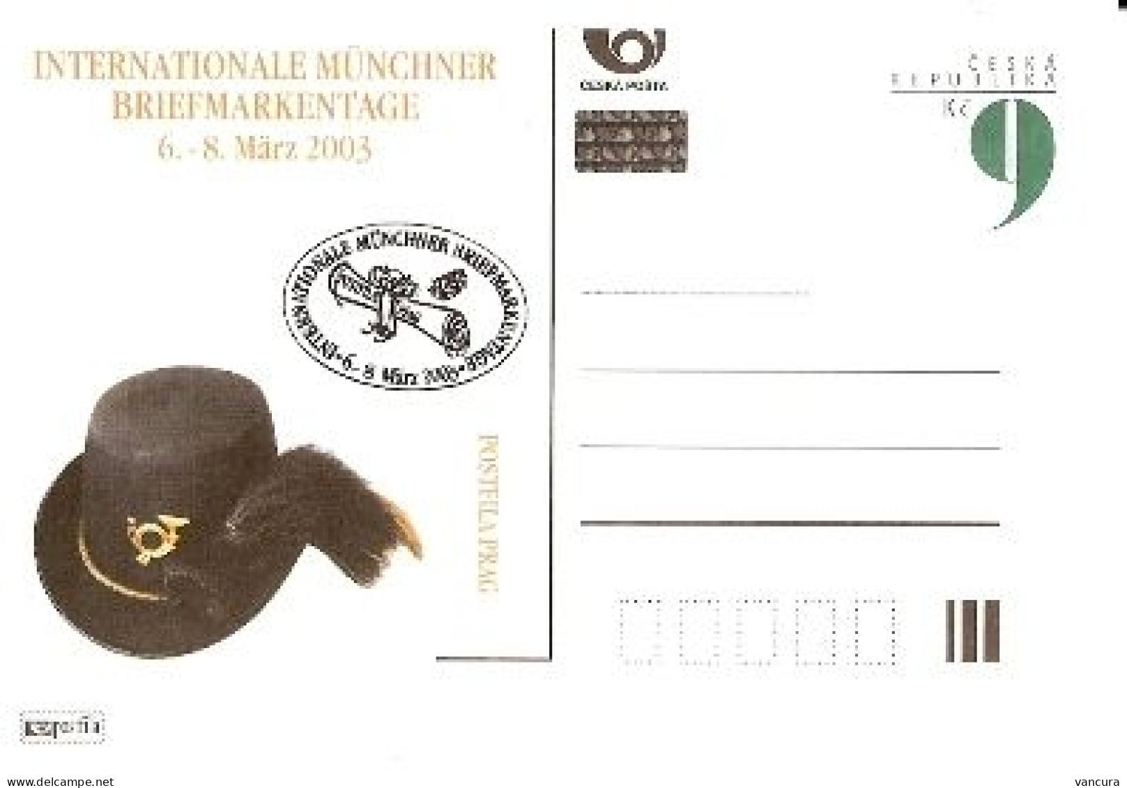 CDV A 87 Czech Republic München Stamp Exhibition 2003 - Cartes Postales