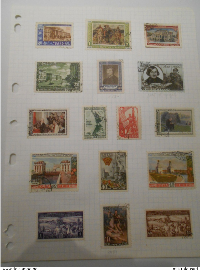 Urss Collection , 280 Timbres Obliteres - Collections