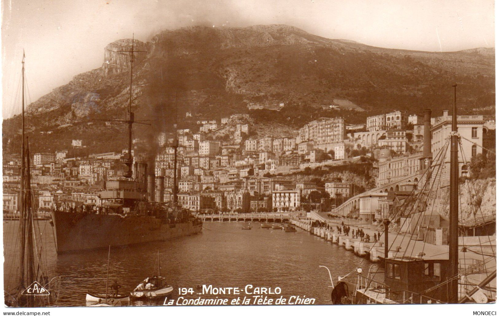 MONACO -- MONTE CARLO -- CPA -- La Condamine Et La Tête De Chien - La Condamine