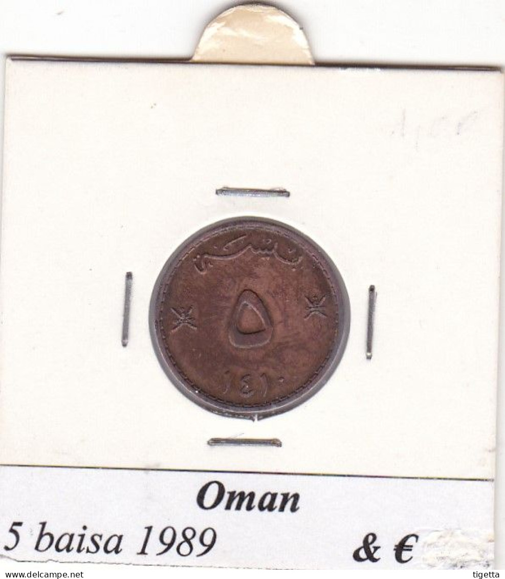 OMAN 5 BAISA   ANNO 1989 COME DA FOTO - Oman