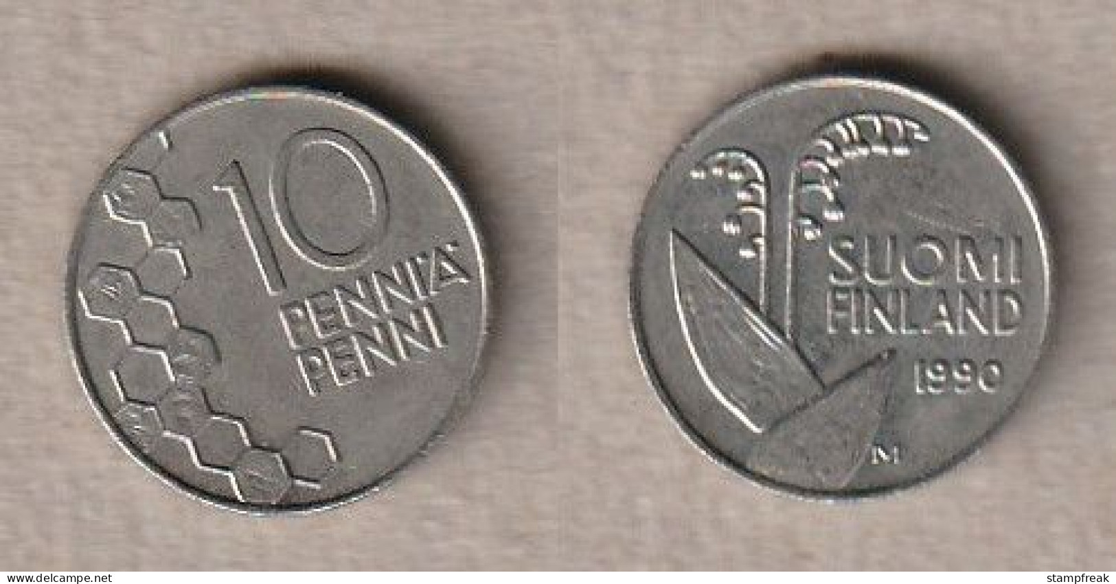02302) Finnland, 10 Penniä 1990 - Finlande