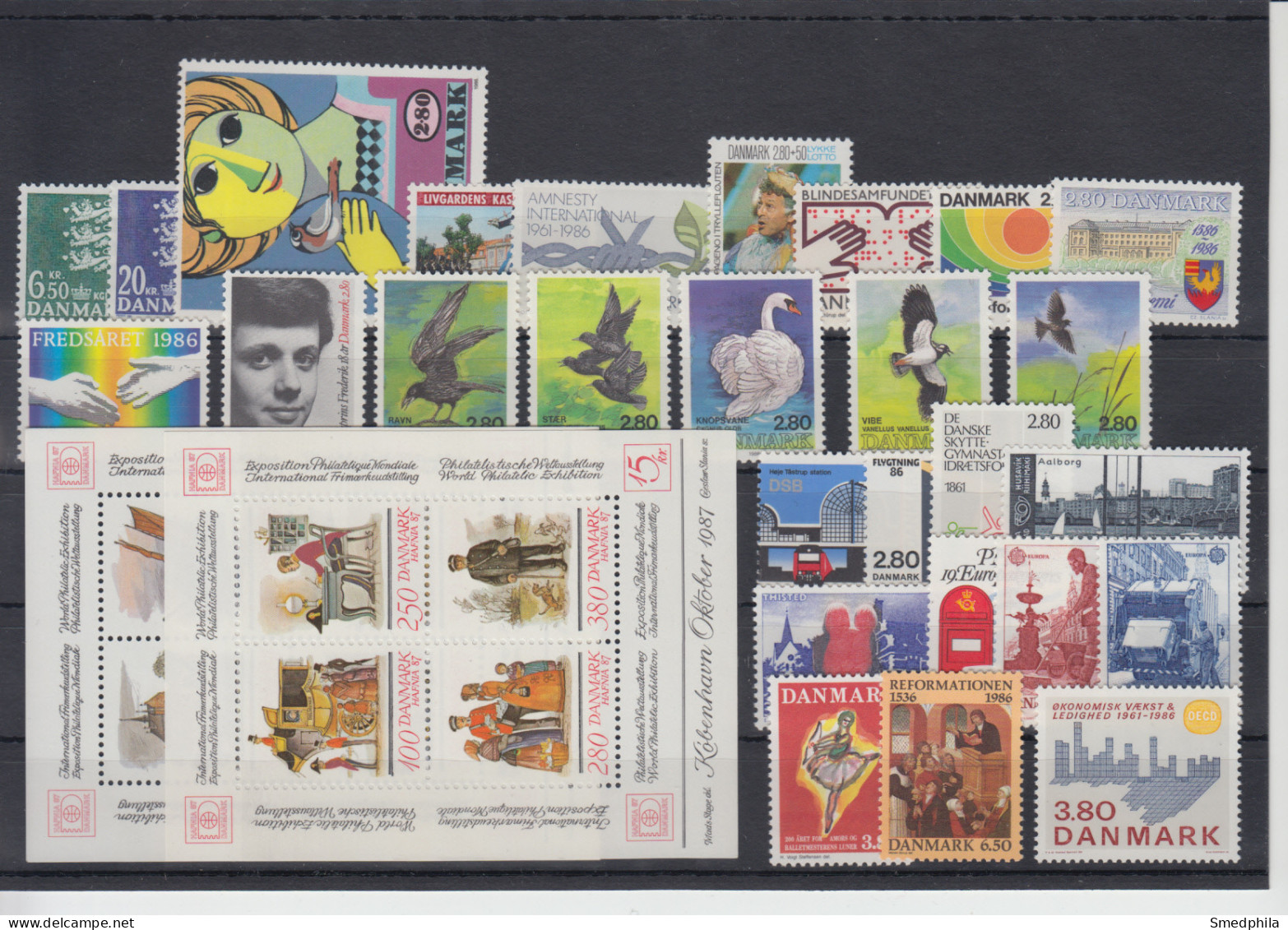 Denmark 1986 - Full Year MNH ** - Annate Complete