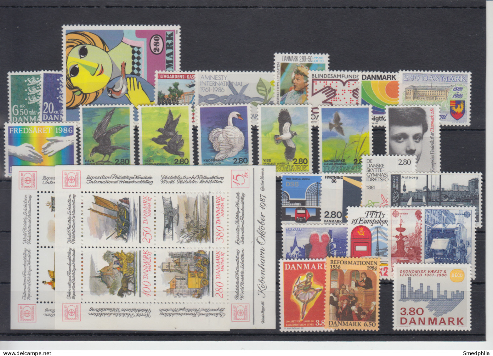 Denmark 1986 - Full Year MNH ** - Años Completos