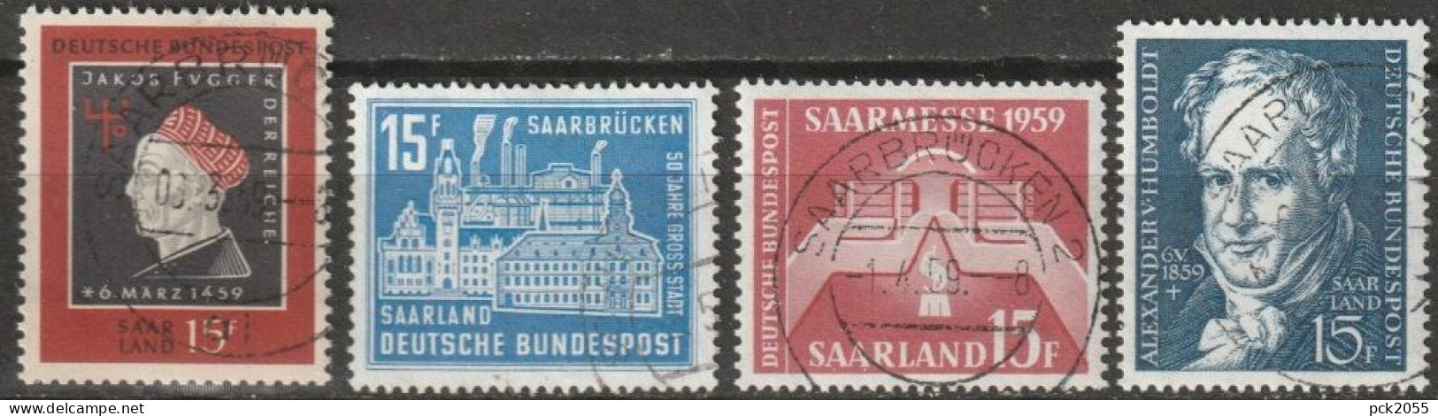 Saarland Jahrgang 1959 MiNr.445 - 448  O Gestempelt Komplett ( A1776 ) - Gebruikt