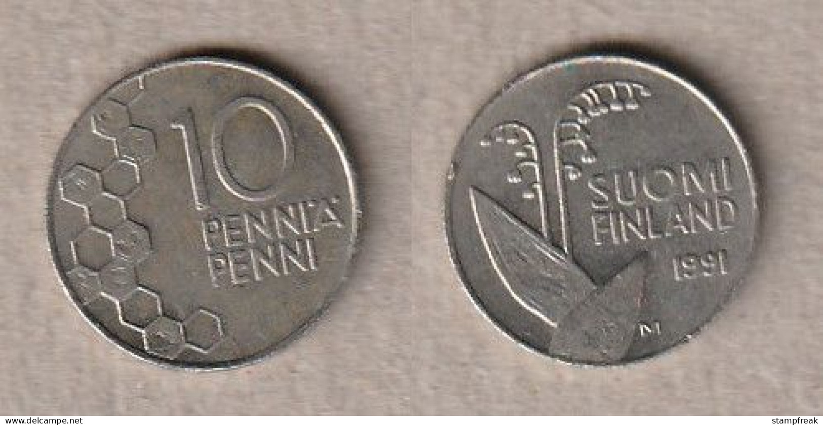 02301) Finnland, 10 Penniä 1991 - Finlande
