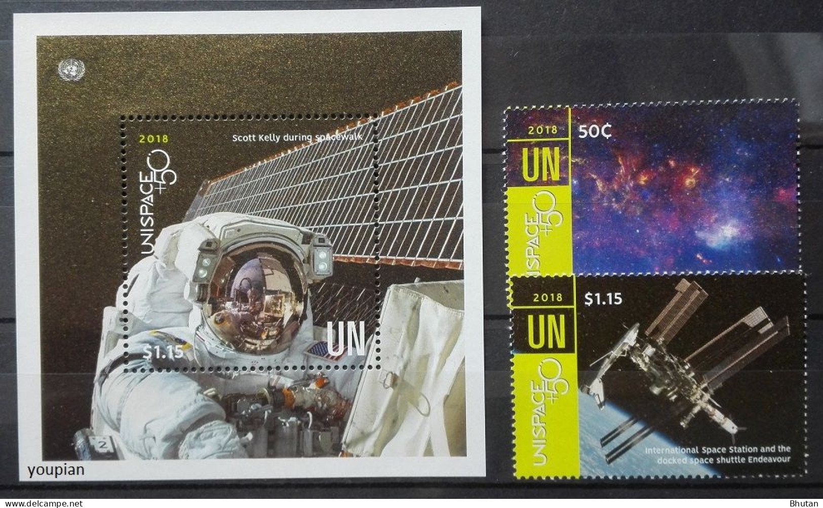 United Nations 2018, Earth From Space, MNH Unusual S/S And Stamps Set - Neufs