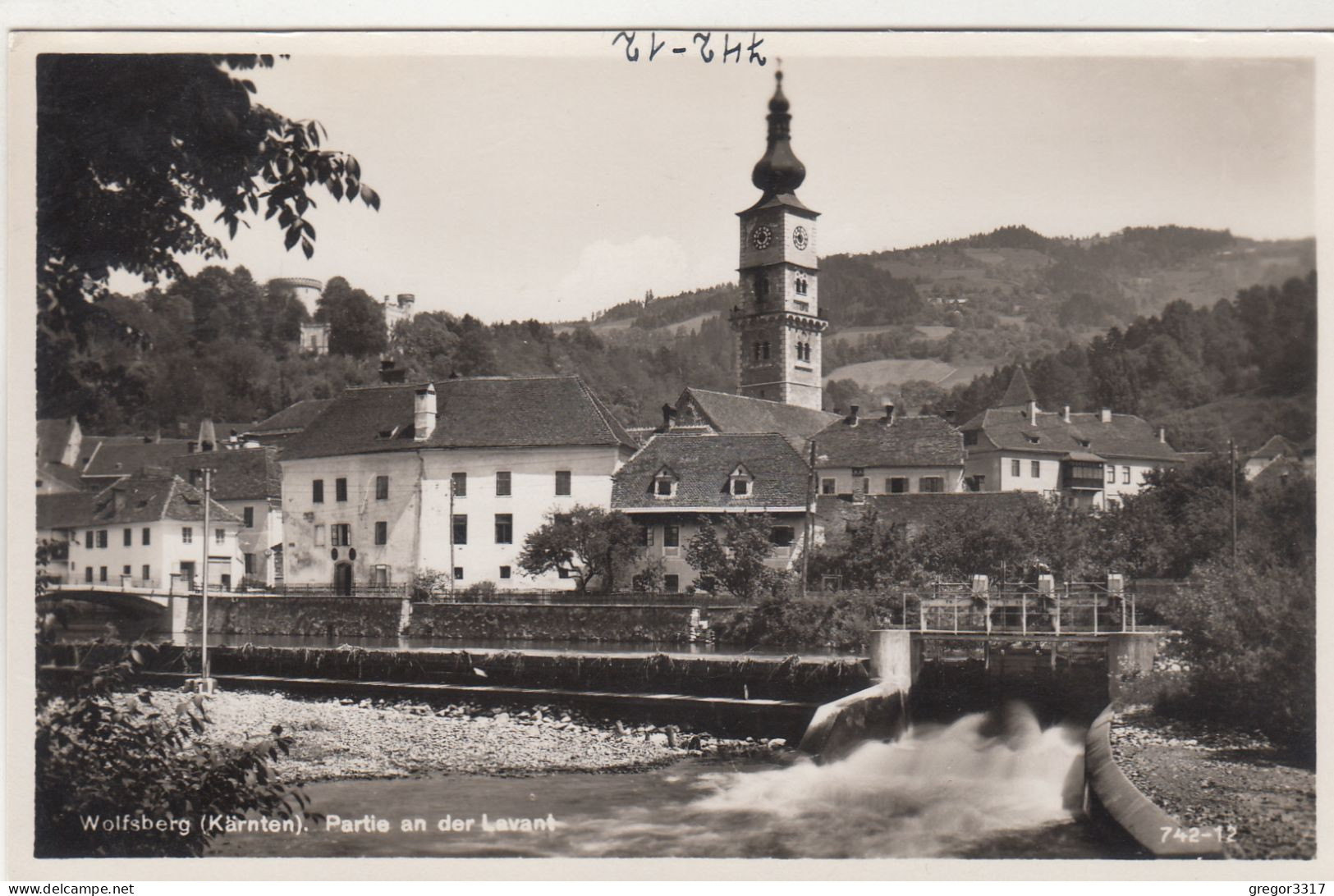 E4879) WOLFSBERG - Kärnten - Partie An Der LAVANT - Alte FOTO AK - Kirche - Häuser ALT ! 1940 - Wolfsberg