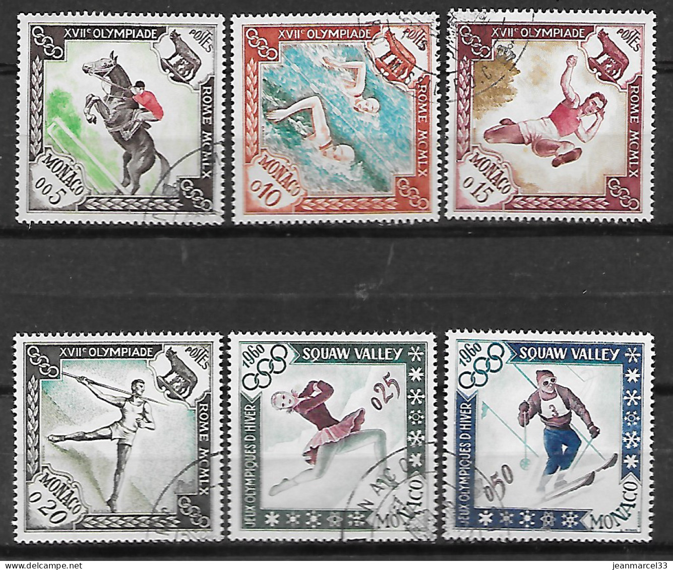 Monaco Série De 6 Timbres Oblitérés N° 532 à 537 - Used Stamps