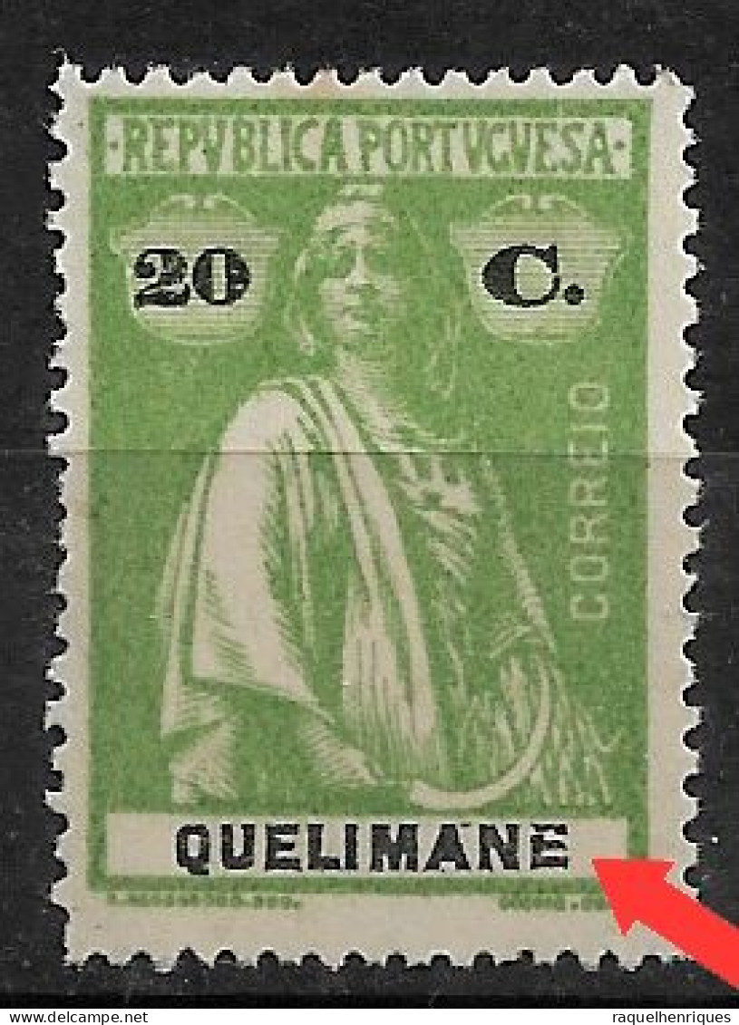 QUELIMANE 1914 CERES 20C CLICHE VAR. MNH (NP#72-P12-L4) - Quelimane