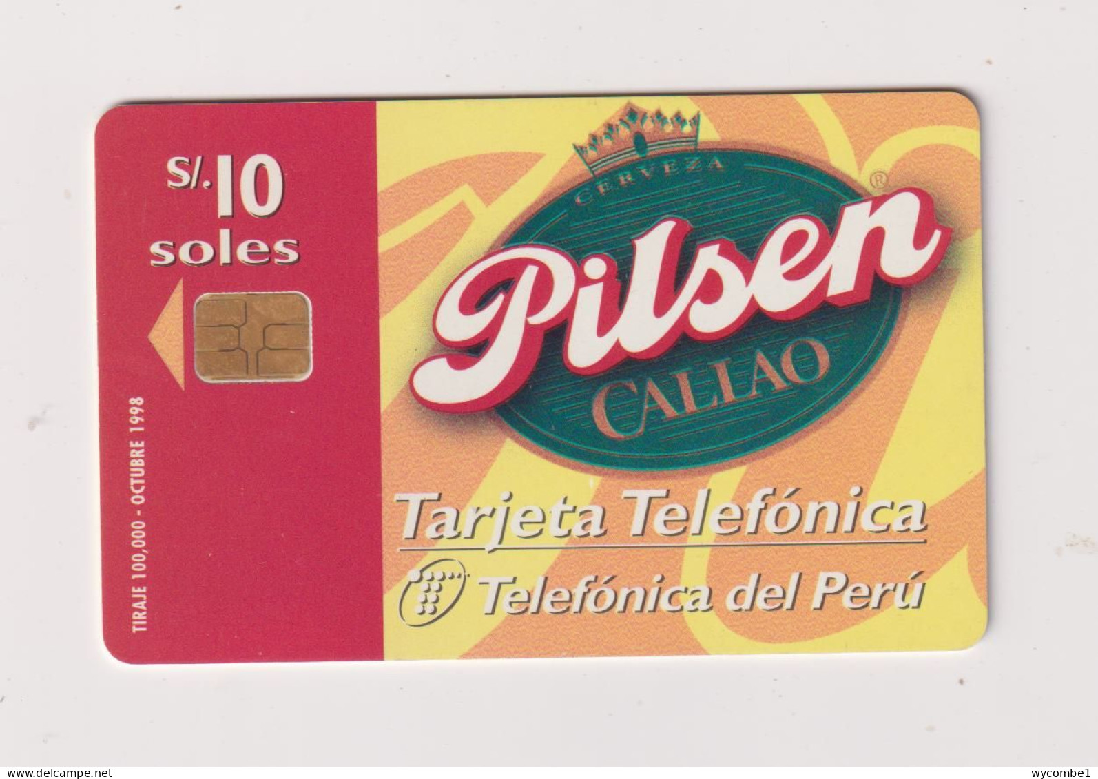 PERU  - Pilsen Beer Chip Phonecard - Perú