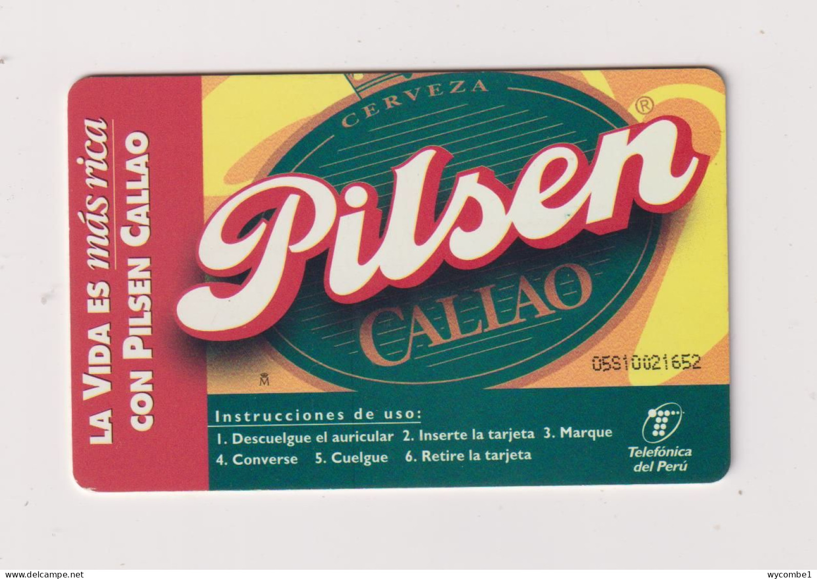 PERU  - Pilsen Beer Chip Phonecard - Perù