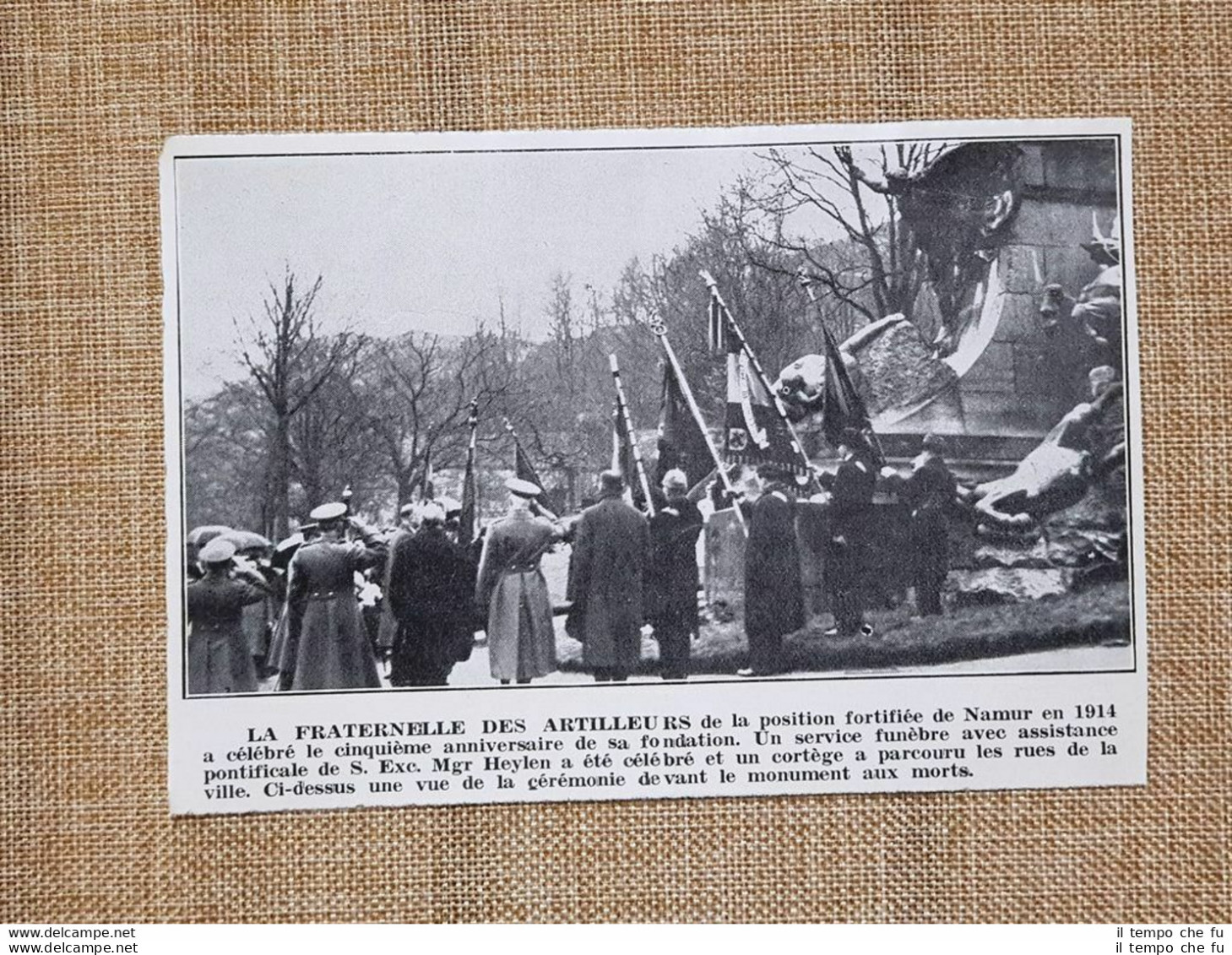 Al Forte Di Namur Nel 1936 Quinto Anniversario Artiglieria Mgr Heylen Belgio - Autres & Non Classés