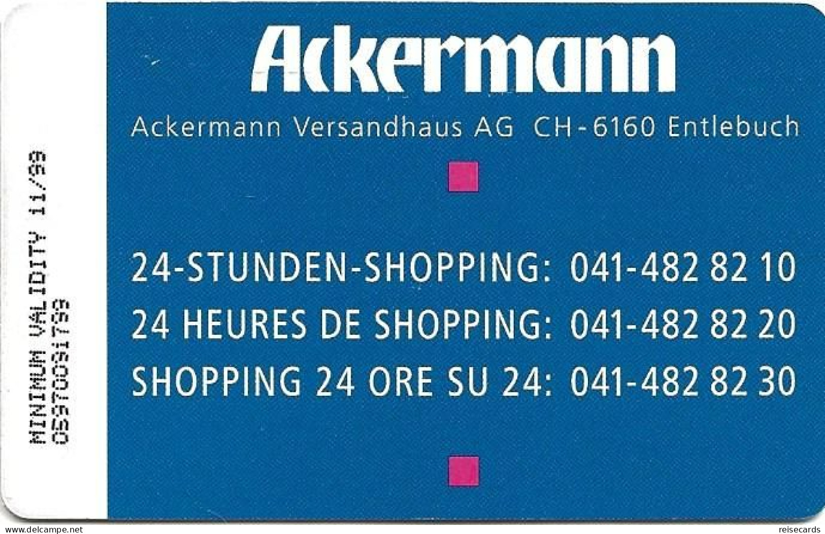 Switzerland: Swiss Telecom 05/97 Ackermann Versandhaus AG - Switzerland