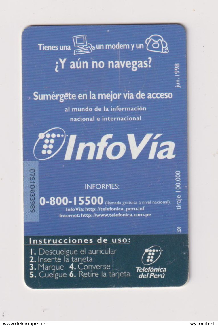 PERU  - Diver Chip Phonecard - Pérou