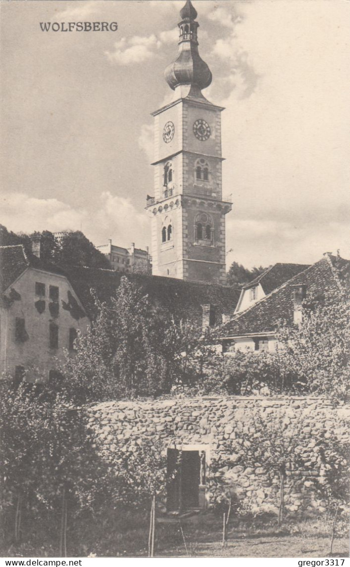 E4888) WOLFSBERG ( Kärnten ) Lavanttal - Steinmauer Mit Durchgang U. Blick Auf Kirche TOP VARIANTE 1925 Steinwender - Wolfsberg