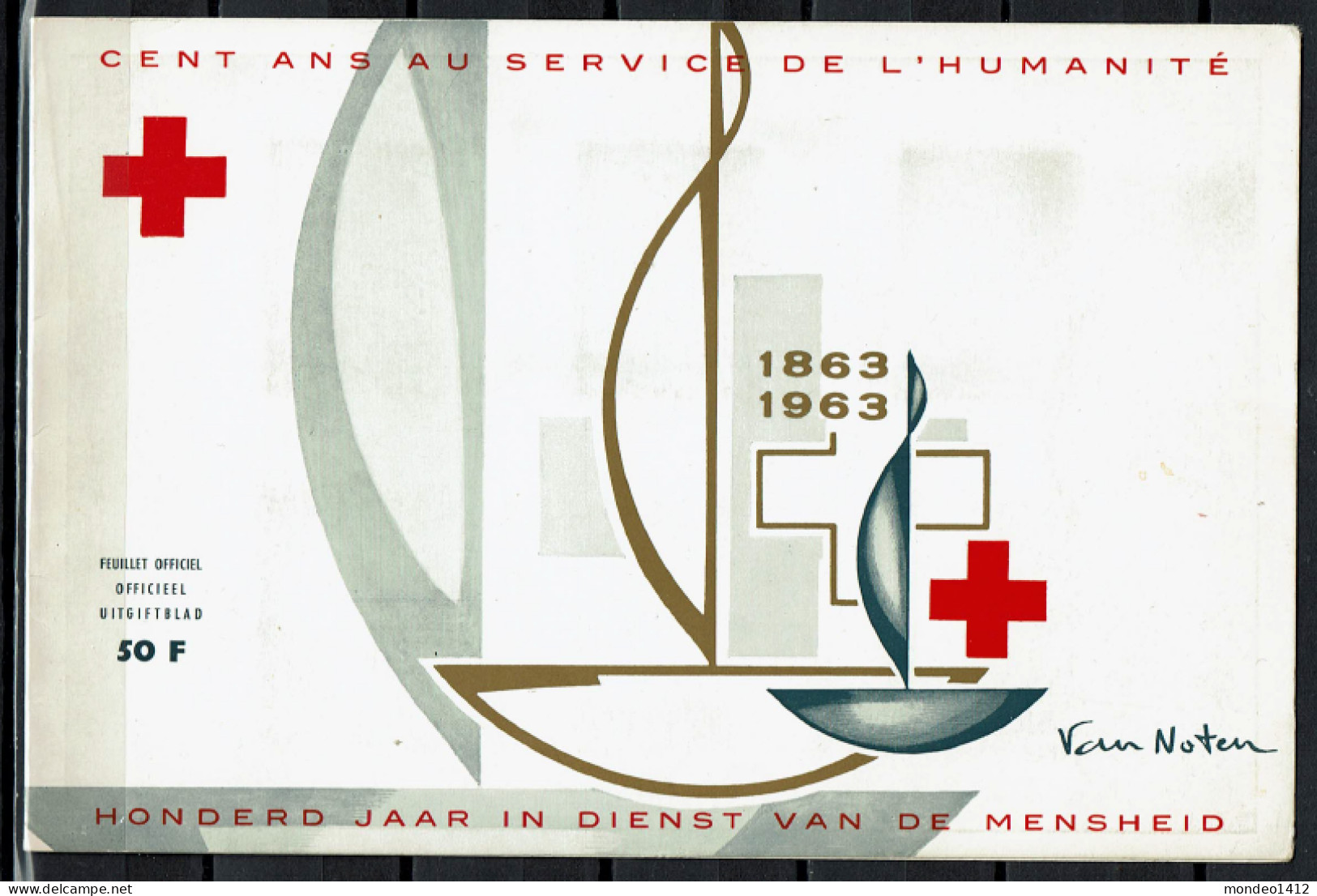 België - N°1262/68 - Uitgifteblad - Feuillet Officiel - Cent Ans Au Service De L'humanité - Croix-Rouge - Rode Kruis - Commemorative Documents