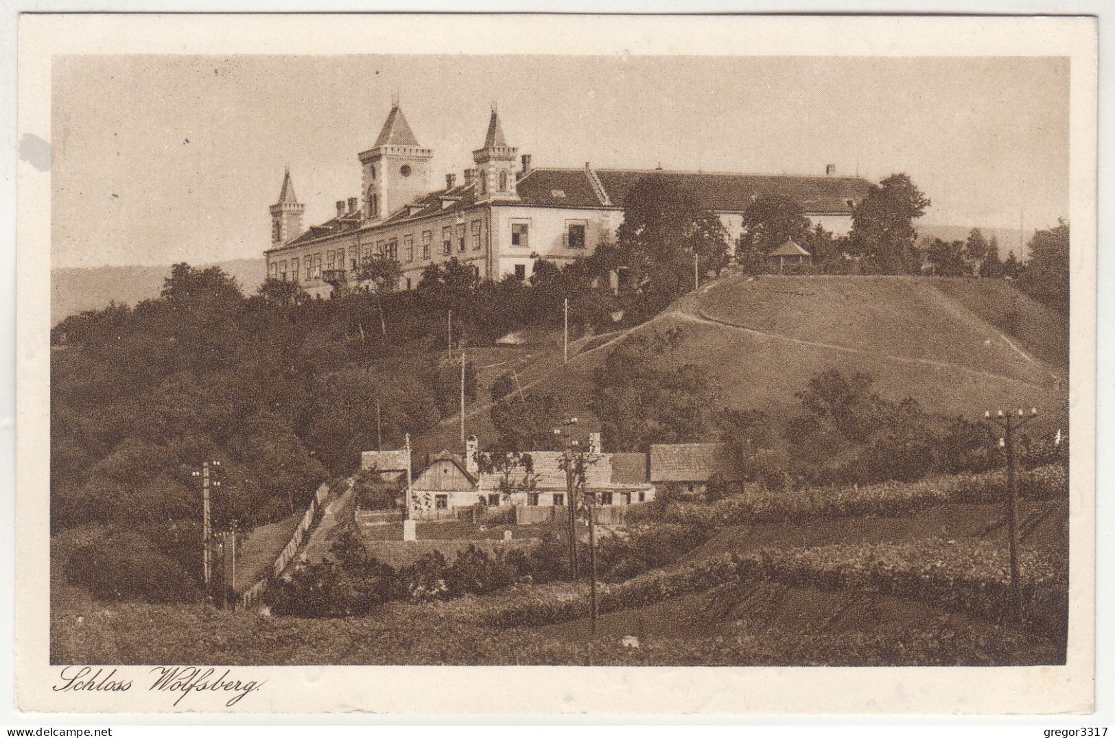 E4890) Schloss WOLFSBERG Mit Gebäude U. Wiese Mit Pavillon Davor 1926 - Wolfsberg