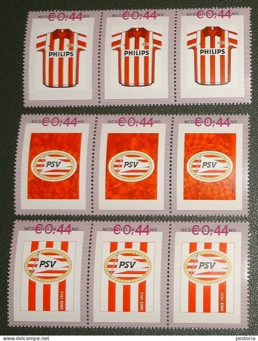 Nederland - NVPH - Uit  PP3 - 2007 - Persoonlijke Postfris - 3 Stroken Van 3 - Laat PSV Zegelvieren - Personnalized Stamps