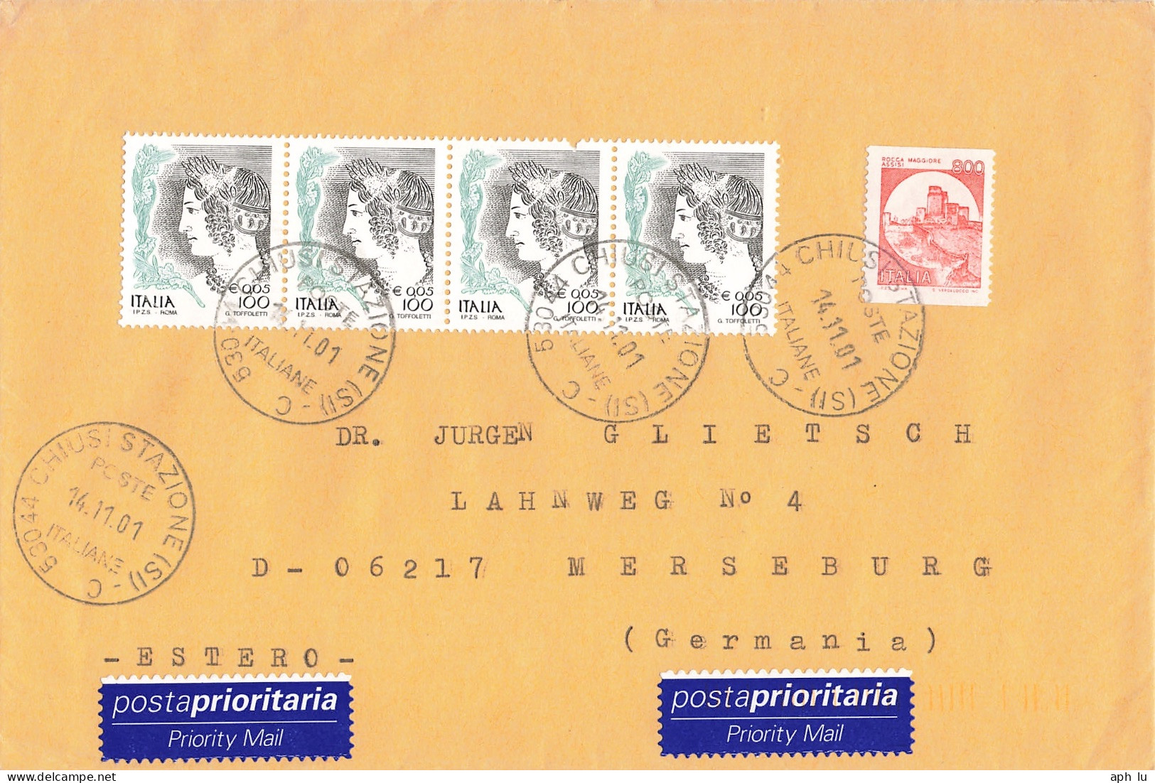 Beleg (AD2520) - 2001-10: Storia Postale