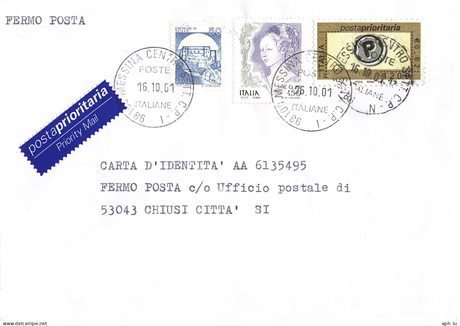 Beleg (AD2521) - 2001-10: Storia Postale