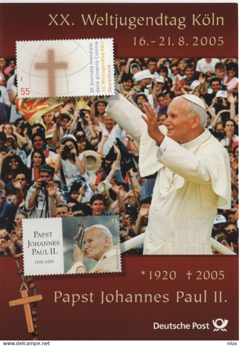 Germany Deutschland 2005 Pope Papa Papst Johannes Paul Giovanni Paolo II, Weltjugentag Koln, Canceled In Bonn - 2001-2010