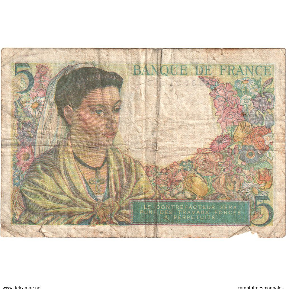 France, 5 Francs, Berger, 1947, L.156, TTB, Fayette:05.07, KM:98b - 5 F 1943-1947 ''Berger''