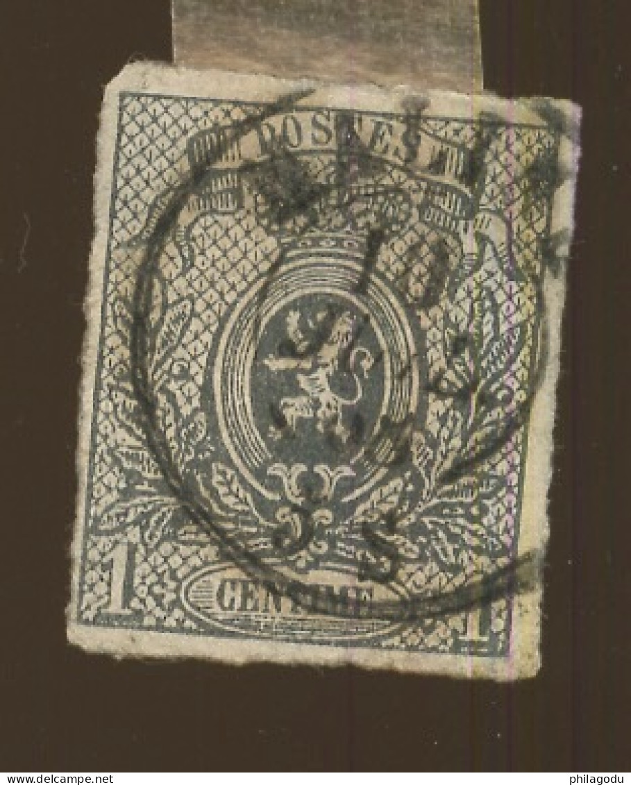 22a  Gris-noir Ø  AALST  1868   Cote 180,--€ - 1866-1867 Kleine Leeuw