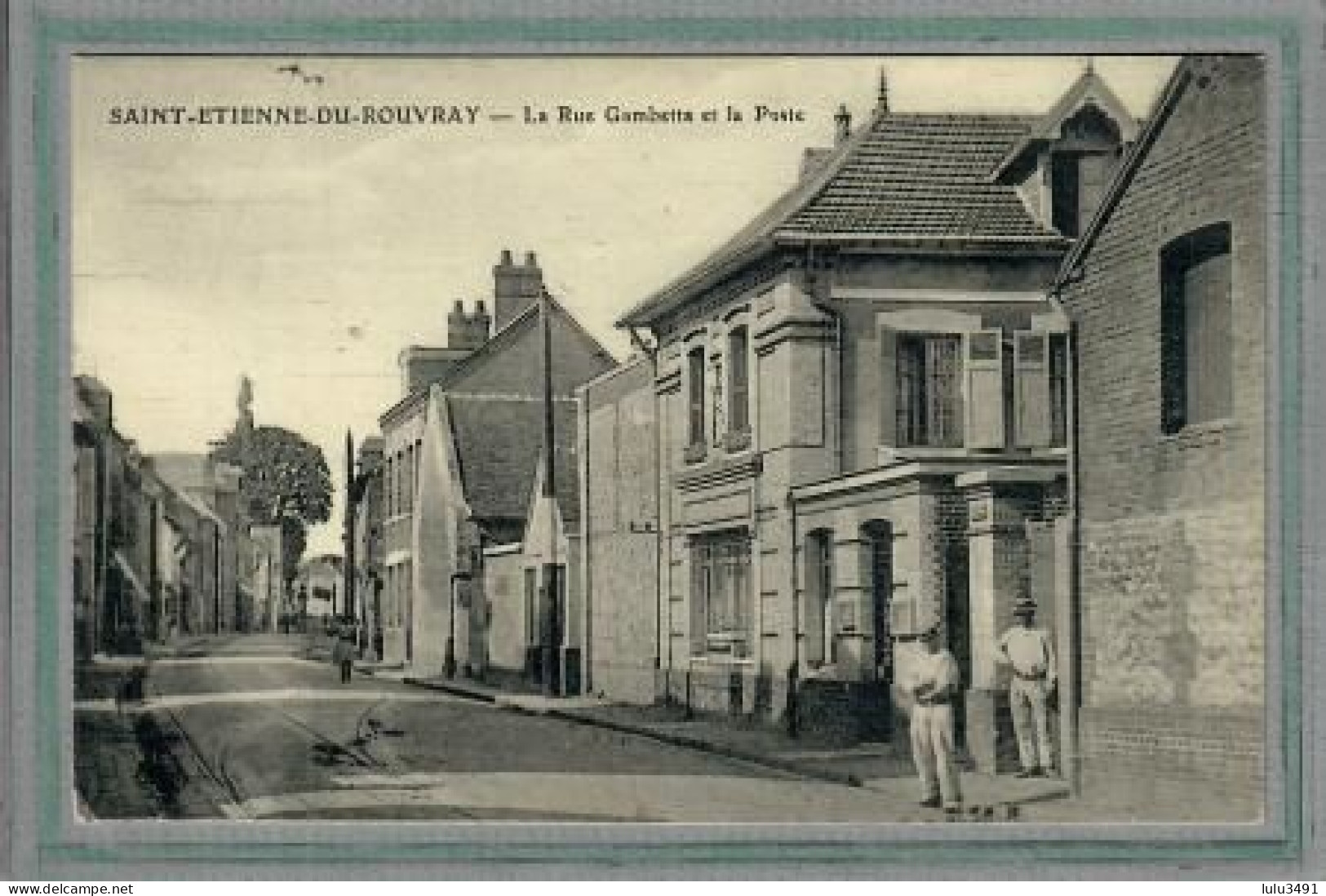 CPA - SAINT-ETIENNE-du-ROUVRAY (76) - Aspect De La Poste Dans La Rue Gambetta En 1942 - Saint Etienne Du Rouvray