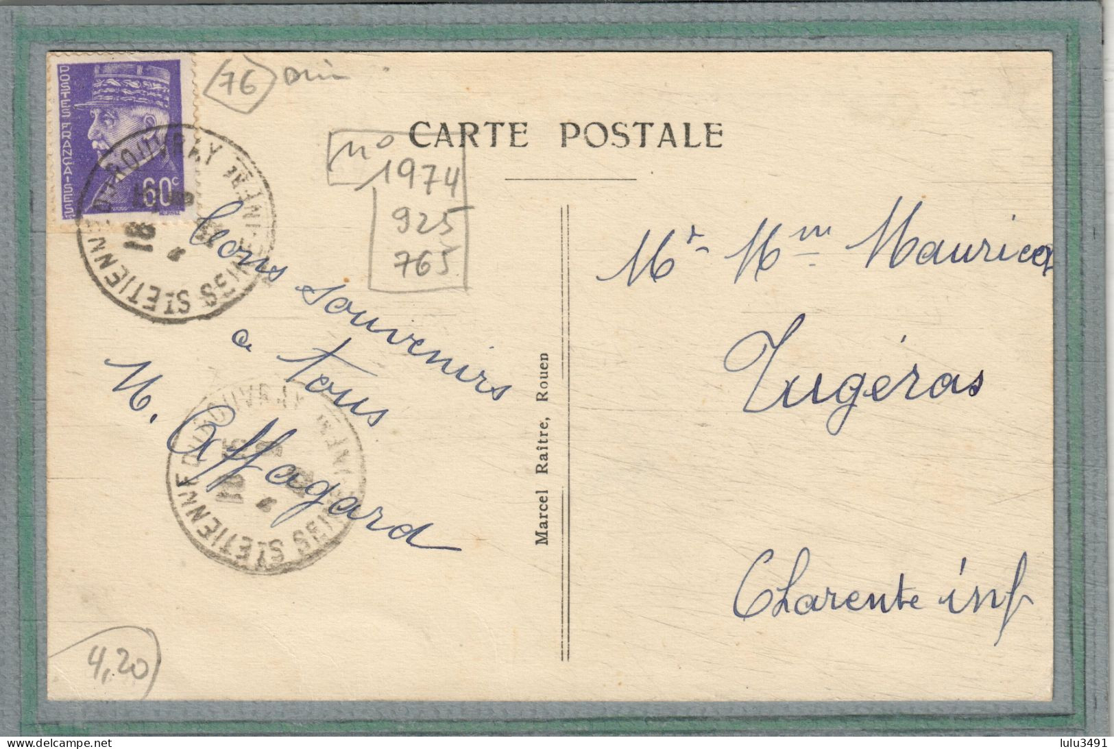 CPA - SAINT-ETIENNE-du-ROUVRAY (76) - Aspect De La Poste Dans La Rue Gambetta En 1942 - Saint Etienne Du Rouvray