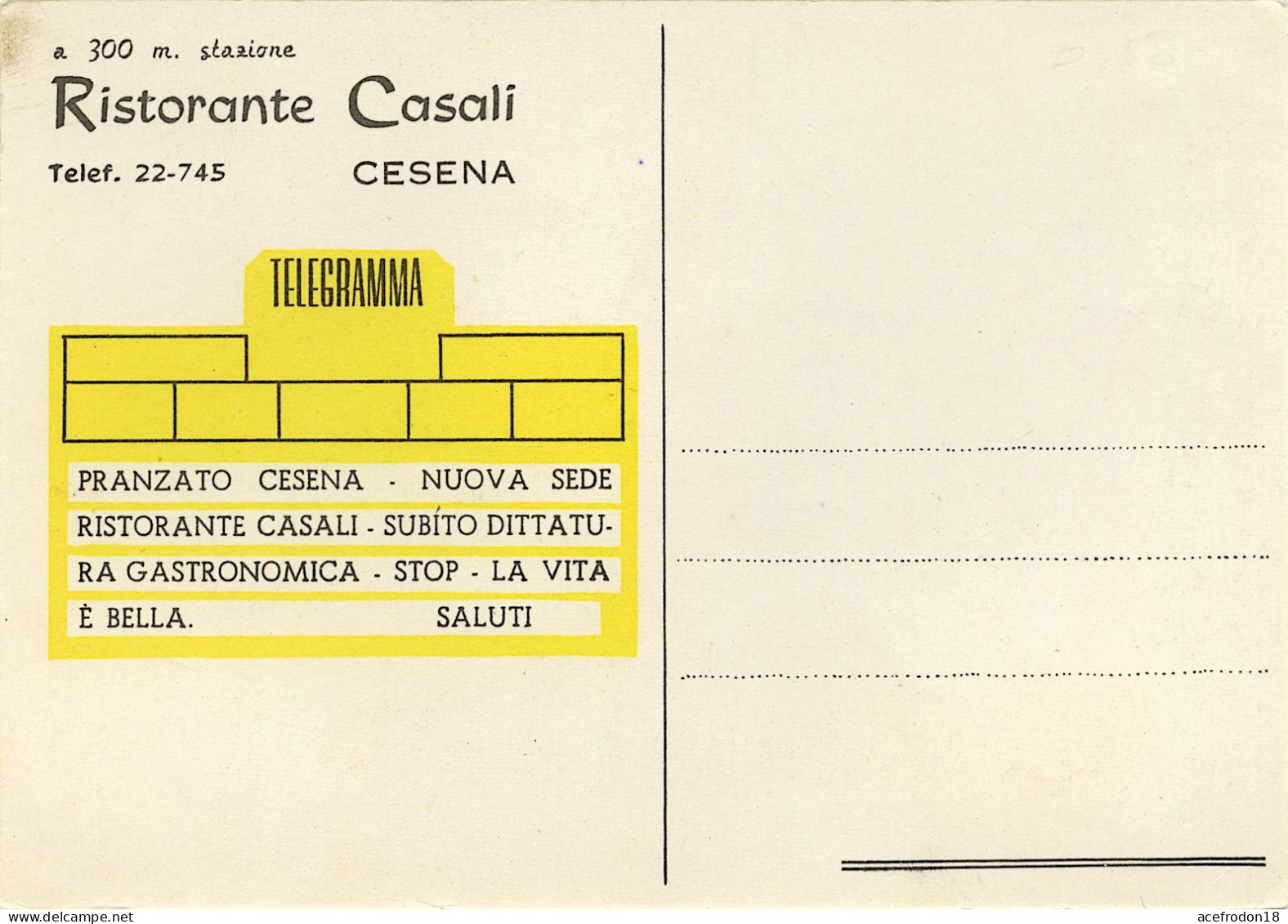 Italie - Emilia-Romagna - Cesena - Ristorante Casali - Cesena