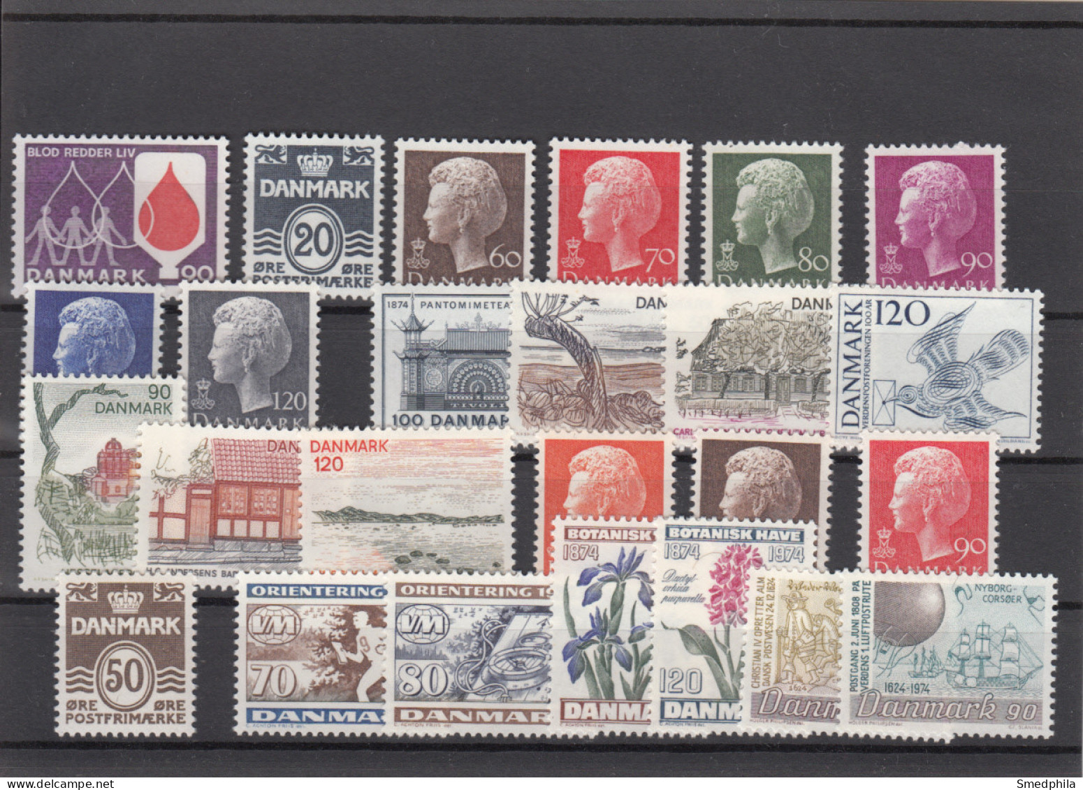 Denmark 1974 - Full Year MNH ** - Ganze Jahrgänge