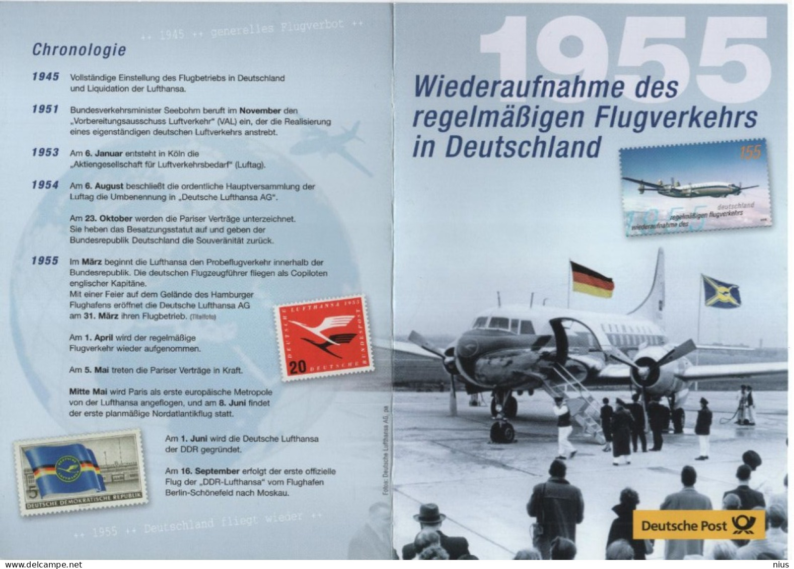 Germany Deutschland 2005 Wiederaufnahme Des Regelmäßigen Flugverkehrs Der Lufthansa, Plana Airship Aviation, Bonn - 2001-2010