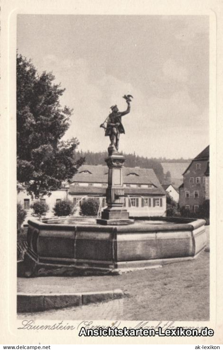 Lauenstein (Erzgebirge)-Altenberg (Erzgebirge) Markt Und Marktbrunnen 1928  - Lauenstein