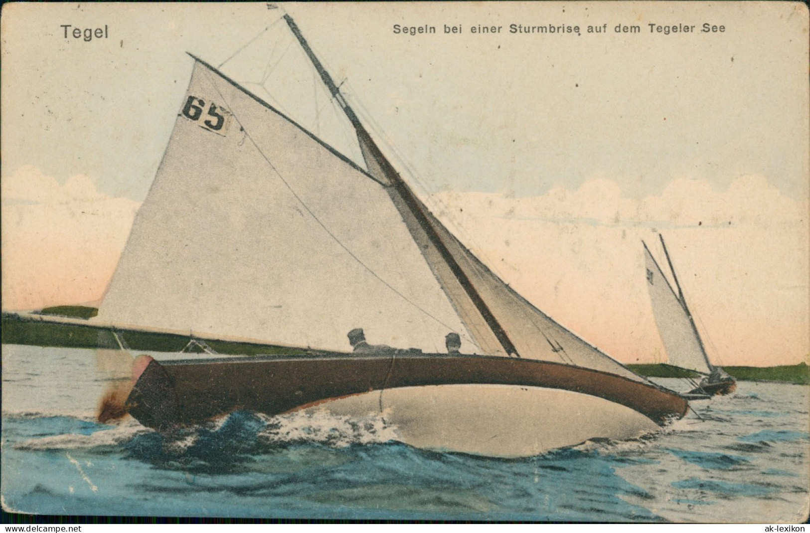 Tegel-Berlin Segeln Bei Einer Sturmbrise Auf Dem Tegeler See 1925 - Tegel