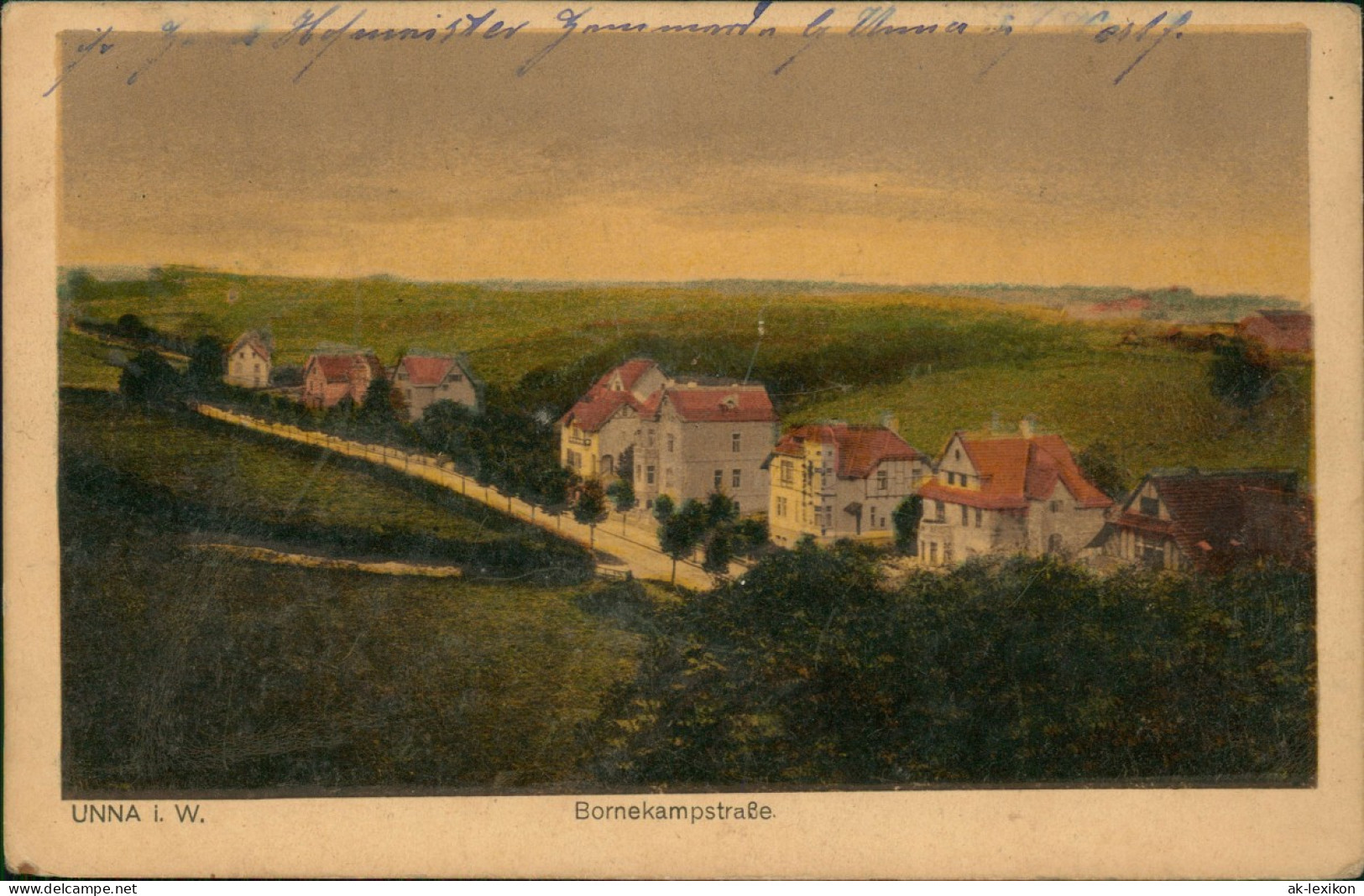 Ansichtskarte Unna Bornekampstraße. 1919 - Unna