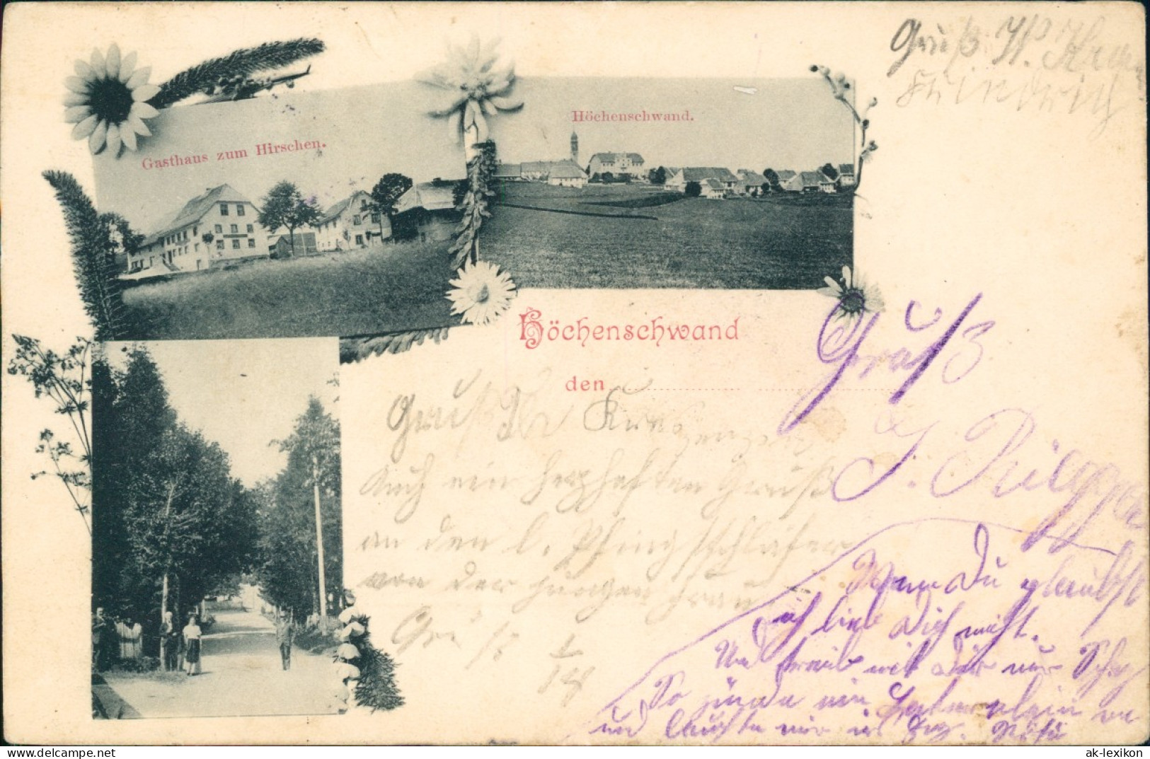 Ansichtskarte Höchenschwand Ortsansichten, Gasthaus Zum Hirschen 1904 - Höchenschwand