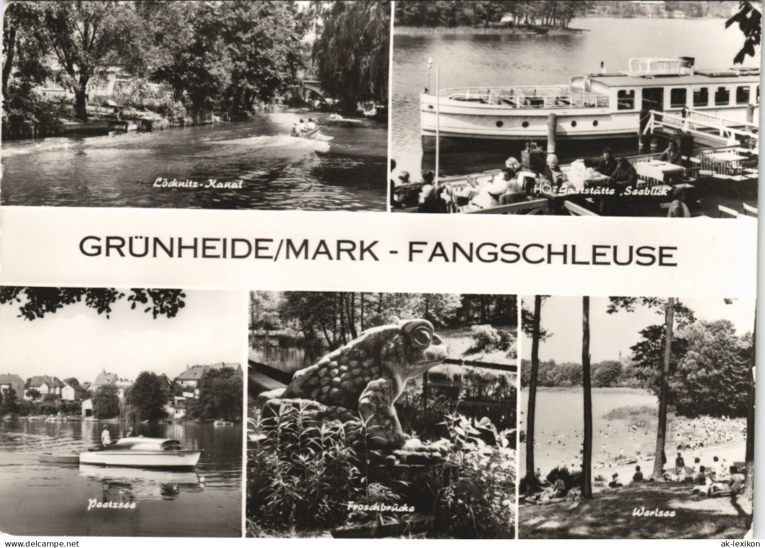 Fangschleuse-Grünheide (Mark) 5 Bild: Anlegestelle, Strand, Restaurant 1982/1985 - Gruenheide