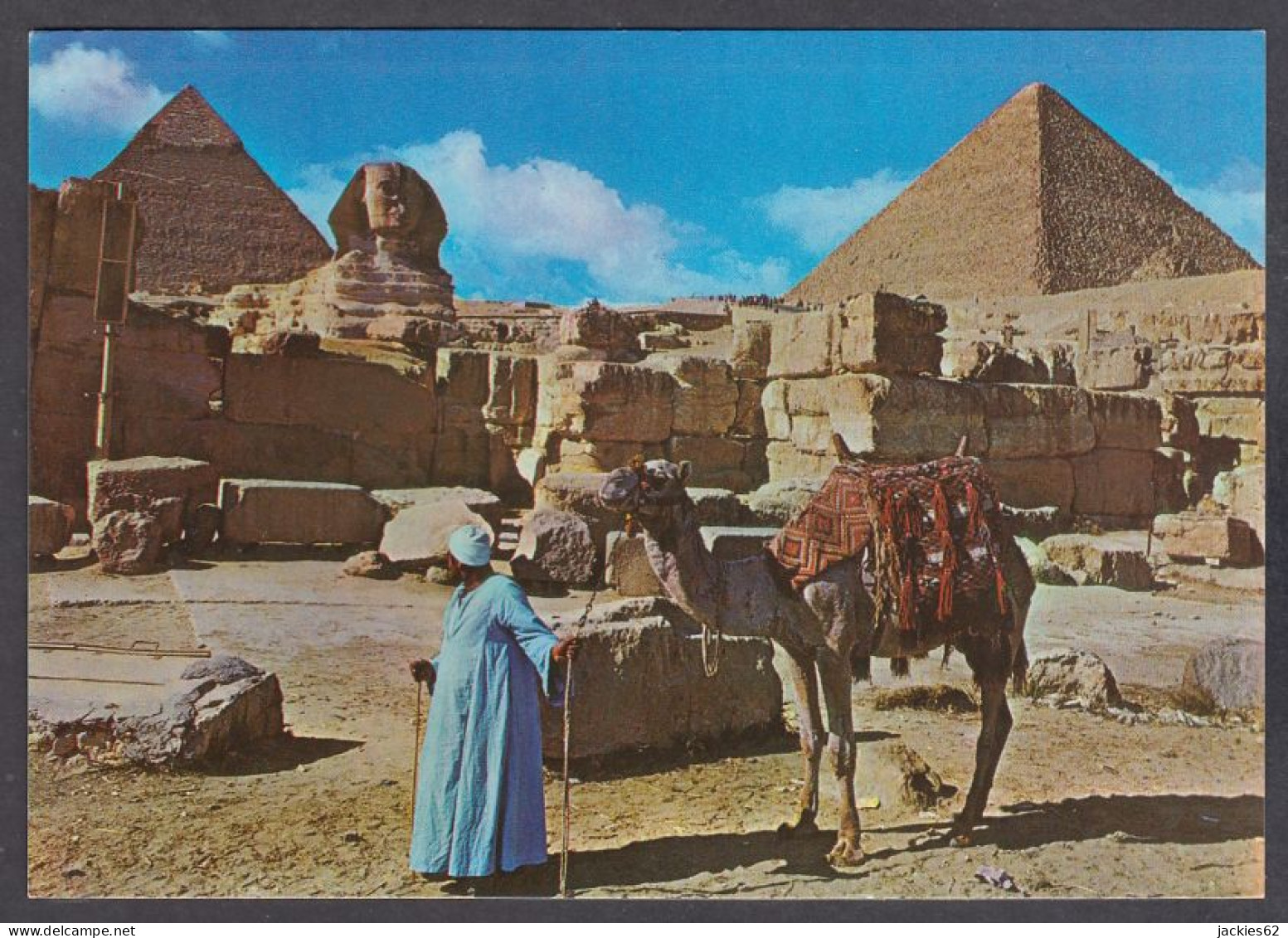 127358/ GIZA, The Great Sphinx And The Pyramid Of Cheops - Gizeh