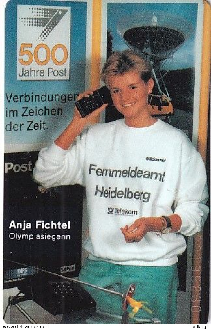 GERMANY - 25 Jahre Fernmeldeamt Heidelberg (Anja Fichtel)(A 19), Tirage 9000, 12/90, Mint - A + AD-Series : D. Telekom AG Advertisement