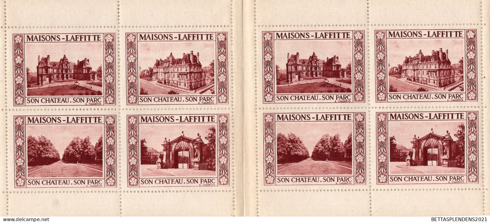 Carnet De 8 Vignettes - " MAISONS LAFFITTE - Son Château Son Parc " - Les Amis Du Château - Blocs & Carnets