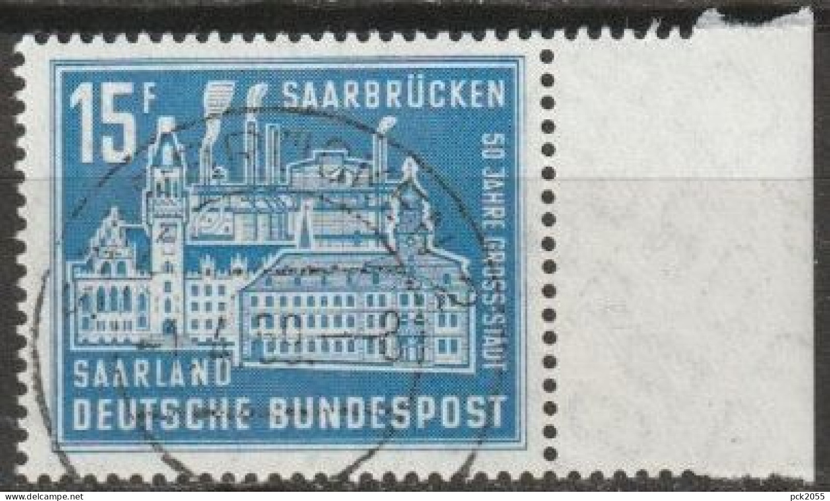 Saarland 1959 MiNr.446   O Gestempelt 50 Jahre Großstadt Saarbrücken ( A 874 ) - Gebraucht