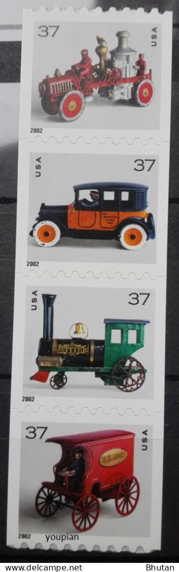 USA 2002, Old Toys, MNH Stamps Strip - Ungebraucht