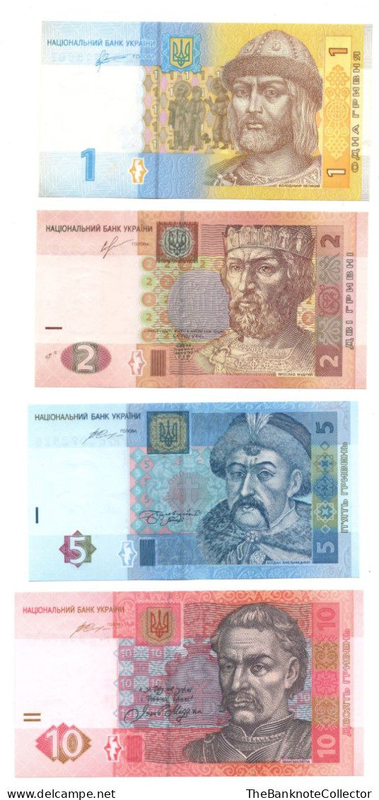 Ukraine 1-4-5-10-20-50-100-200-500-1000 Hryvnia UNC Set 2013-2022 - Ucraina